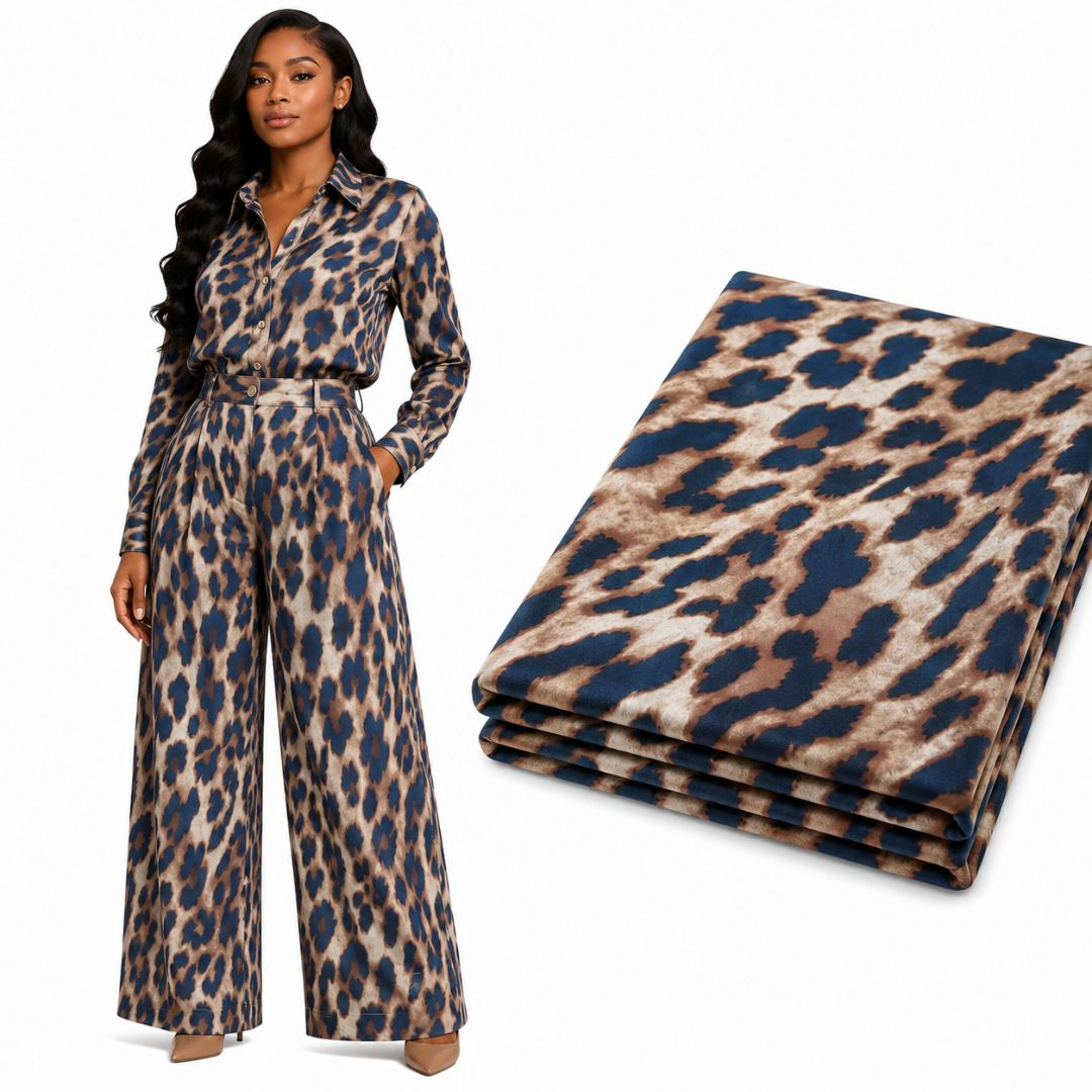 Premium Vintage Leopard Print Fabric for Fashion, Tailoring, Sewing & DIY Projects